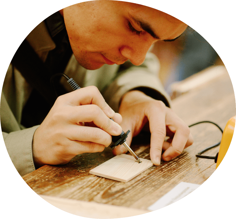 クラフト体験の様子